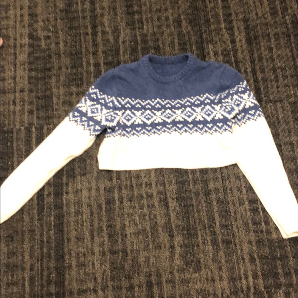 Crop long sleeve sweater